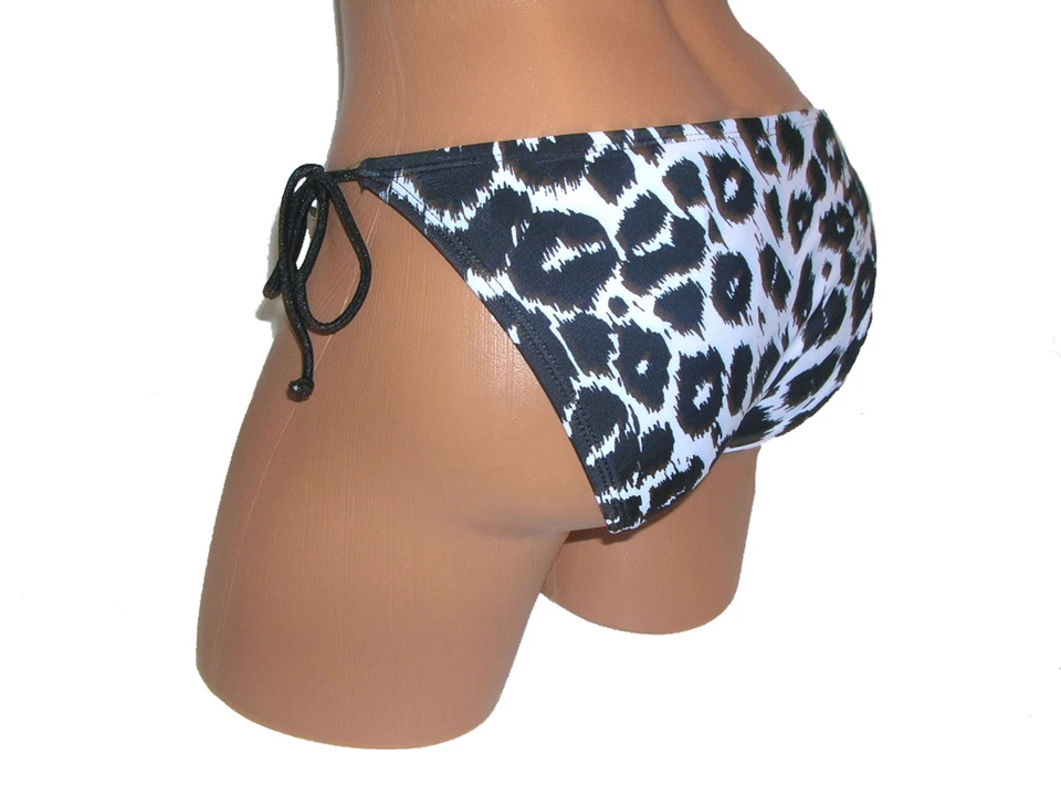 Split NUEVO Negro Mujer Junior S L Pequeño Grande Traje de Baño Bikini Parte Inferior $48 3433 Foto 3 de 3