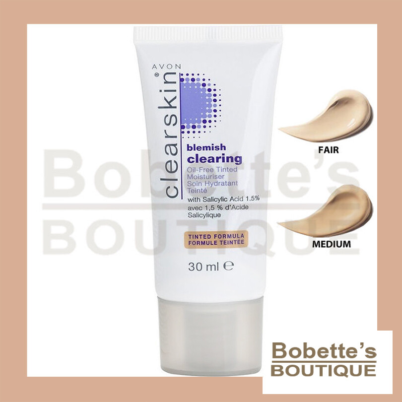 Crème Teintée Traitante Avon Clearskin - 30 Ml, Acide Salicylique 1.5%, Pour Imperfections