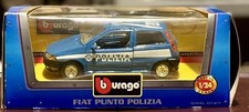 Modellino auto scala 1:24 Fiat Punto Polizia Burago Super Car Collection