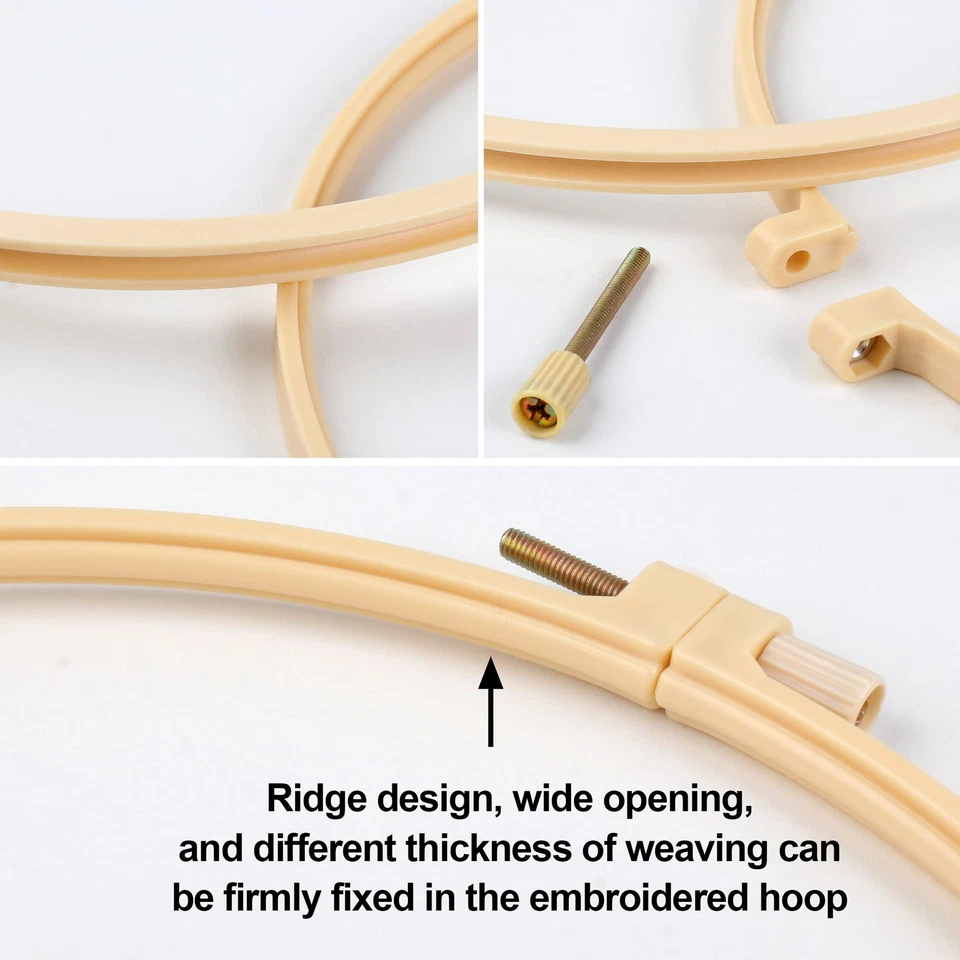 6 Pcs Embroidery Hoop 6 Size round Plastic Cross Stitch Hoop - Image 4 of 4