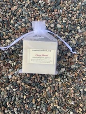 Cherry Almond Soap All Natural Shea Butter White 5 Oz Soap Bar