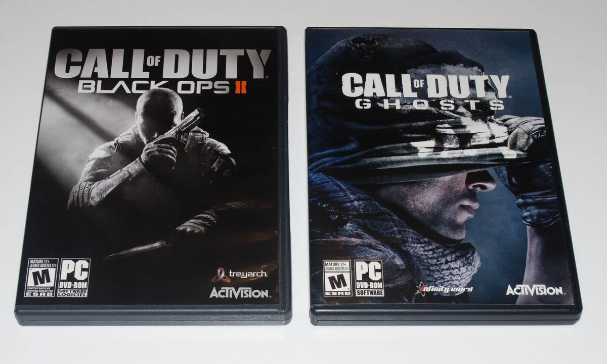 Lot of 2 Call of Duty: Ghosts (PC, 2013) & Black Ops II (PC, 2012