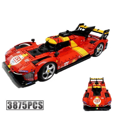 2024 NEW MOC-152808 1:8 3857PCS Supercar 499P Model Building Kit Block Self-Lock