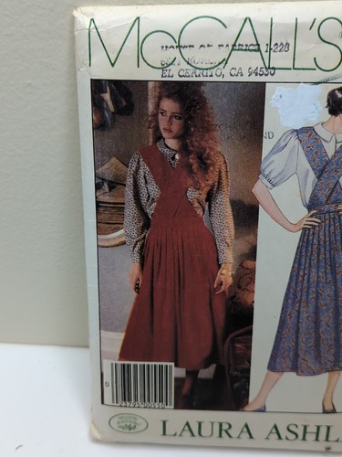 Vintage McCall's Laura Ashley Cottagecore modello da cucire 2681 mis taglia 14 - Foto 2 di 6