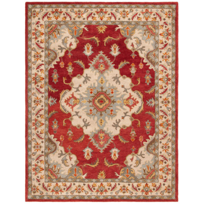 SAFAVIEH Antiquity Collection AT520Q Red / Grey Rug