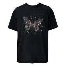 Butterfly Graphic Design Adult T-Shirt  Women Men Unisex Tee
