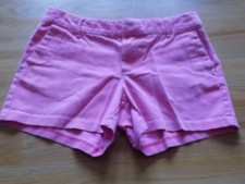 Girls Size 10 SO Solid Pink Cotton Summer Shorty Shorts Adjustable Waist EUC