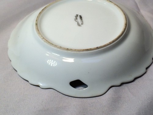 Piatto vintage dipinto a mano a forma di foglia Made in Japan - Firmato dall'artista - Foto 8 di 8