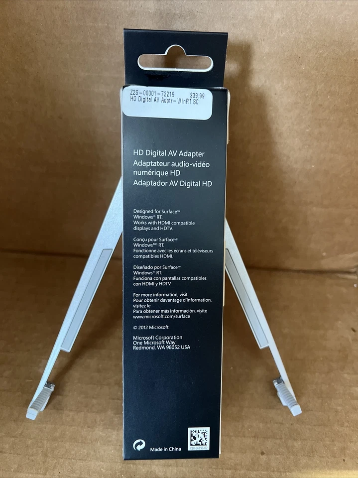NEW IN BOX Genuine Microsoft - HD Digital A/V Adapter for Surface Z2S-00013 --47 - Image 2 of 2