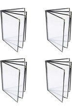 Menu Covers 8.5 X 11 Inch Restaurant Menu-Holder - 4 PCS 4 Page 8 View Transpa..