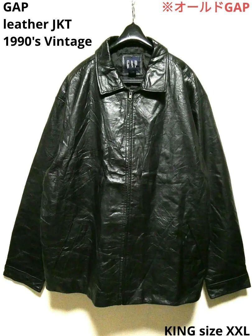 GAP 776019-01 Father's Jacket Genuine Leather Men Size XXL Black
