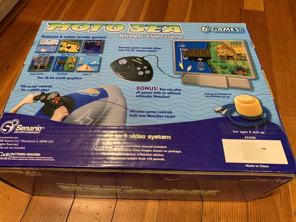 Moto Sea Wireless Video Game System Ride On Inflatable With Manual.