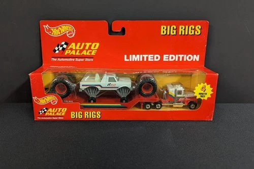 Vintage 1992 BW Hot Wheels Big Rigs - Auto Palace - Monster Truck Semi Hauler LE