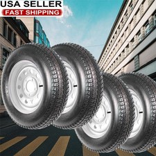 4 Set St20575d15 205 75 15 Trailer Tires W 15 Rims 5 Lug On 4.5 Load Range C 4 Set St20575d15 205 75 15 Trailer Tires W 15 Rims 5 Lug On 4.5 Load Range C