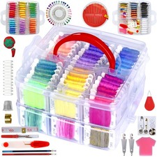 188 Embroidery Floss Set Including Cross Stitch Threads Friendship Bracelet S...