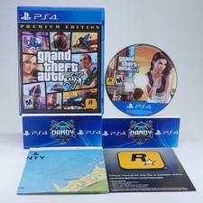 Grand Theft Auto 5 V Premium Edition PS4 CIB W/ Manual + Map - PlayStation 4