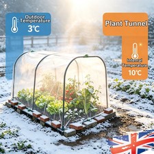 Large Tunnel Greenhouse Growhouse Plant Garden Metal PE Sheet Cover DIY Support