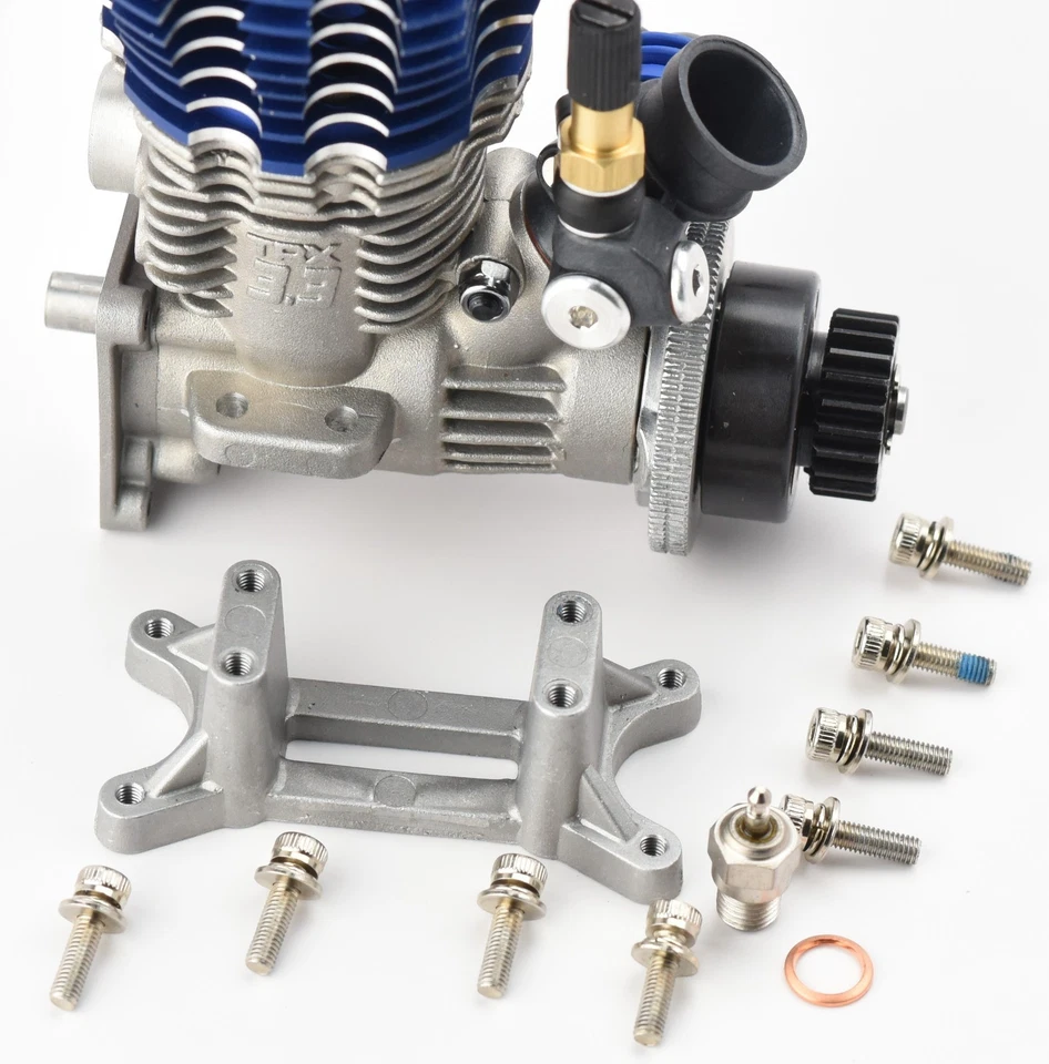 Se adapta a MOTOR Traxxas T-Maxx 3.3 Incluye engranaje de bujía incandescente Carb, montaje del motor, tornillos Foto 3 de 4