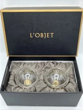 L’objet Salt Pepper Starfish Jewels Braid Shakers Gold $225 Retail
