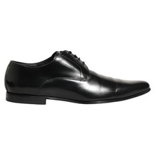 DOLCE & GABBANA Shoes Black Leather Derby Dress Men Formal EU43 / US10 1280usd
