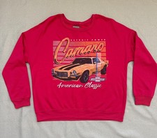 Unisex General Motors Camaro Z28 Red Sweatshirt Size Large
