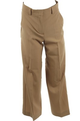WEEKEND MAX MARA BEIGE WOOL WIDE LEG PANTS IT 38 UK 6