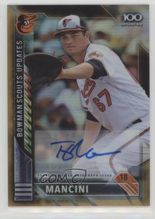 2016 Bowman Chrome Gold Refractor 12/50 Trey Mancini #BSU-TM Auto 0g4