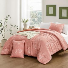 downluxe King Size Comforter Set - 3 Pieces Burnt Orange Bedding Comforter Sets,