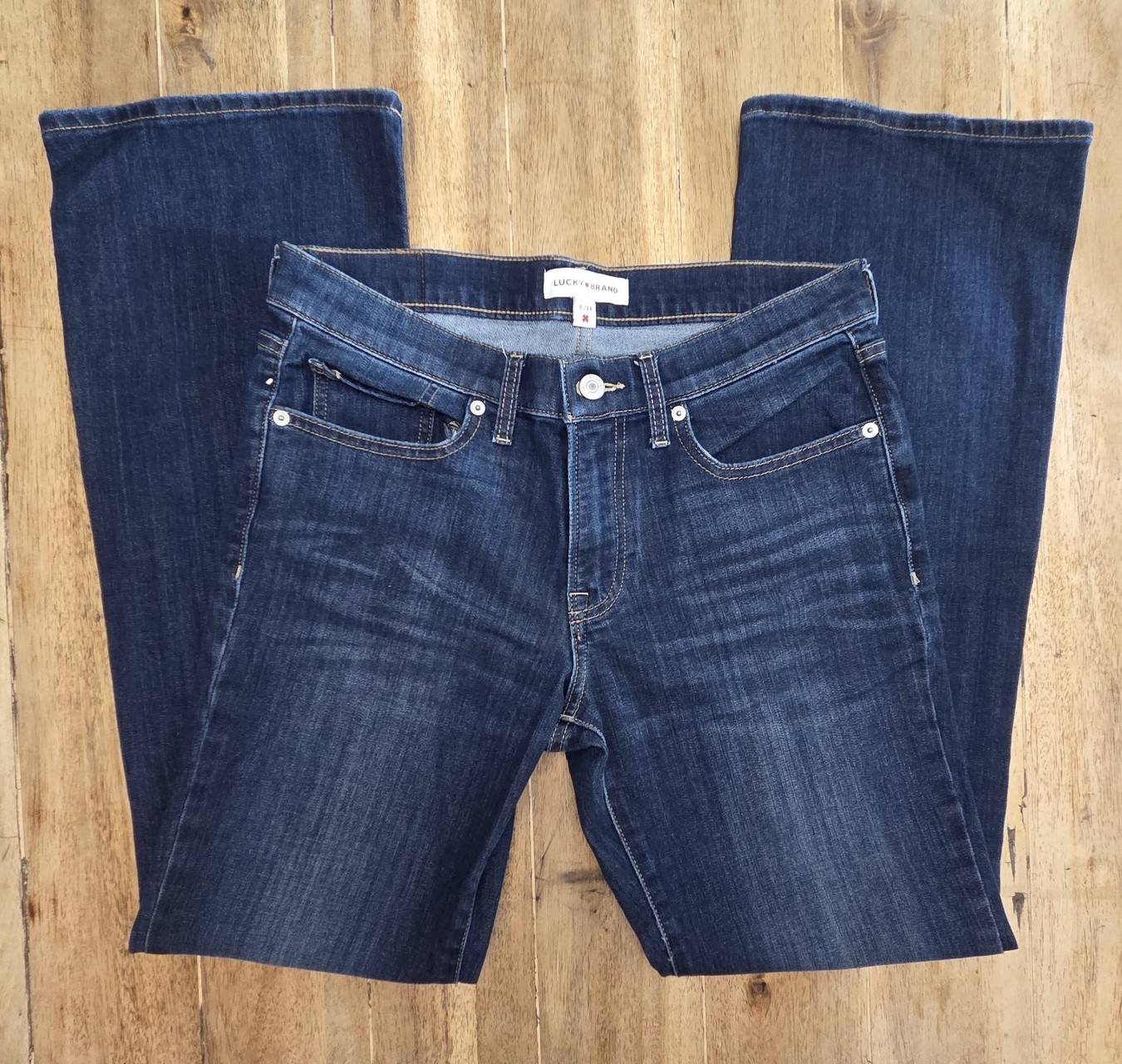 Boot Cut Dark Wash Denim Blue Stretch Mid Rise Women's 8/29 