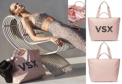 Victoria's Secret VSX Tote BAG Large ZIPPER BLUSH Pink DUFFLE