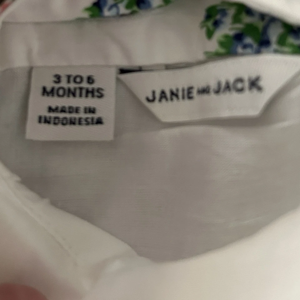 Mameluco Janie and Jack Bebé Niñas Calado Floral Burbuja 3-6 Meses Blanco Country Foto 3 de 4