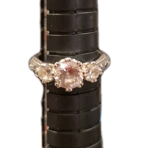Tacori 3 Stone CZ 925 Ring - Picture 7 of 9