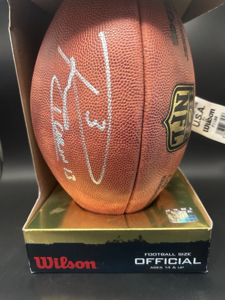 NFL AUTHENTIC "THE DUKE" RUSSEL WILSON SIGNED GAME BALL AUTOGRAPH IN BOX AUTO - Image 3 of 4