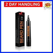 Beard Pencil Filler for Men Black, Four-fork Tip Beard Styling Pen, Waterproo...