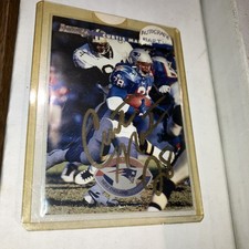 1996 Upper Deck Curtis Martin New England Patriots Autographed Football Card