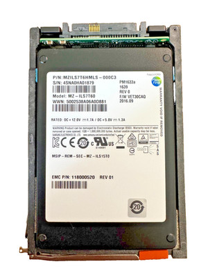 EMC 005052112 7.68TB 2.5'' 12Gb SAS SSD D3F-2SFXL2-7680
