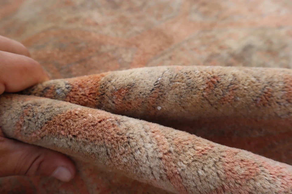 Alfombra de 2'8x9'3 pies roja oxidada hecha a mano 100 % lana - alfombra de corredor de 10 pies de largo - alfombra de cocina Foto 2 de 4