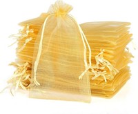 Naler 120 X OrganzasäCkchen Golden 10X15Cm Schmuck GeschenktüTen