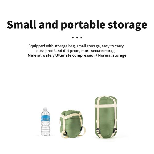 Ultralight Sleeping Bag - Envelope Lightweight Portable, Waterproof, Comfort ... - Picture 3 of 7