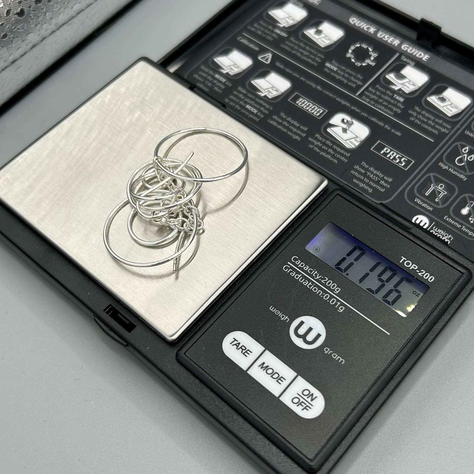 Silver Tone Geometric Circle Dangle Earrings Drop… - image 4