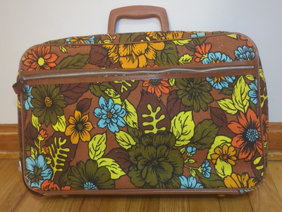 Vintage Bantam Floral Hippie Boho 60's 70's Suitcase Luggage MCM