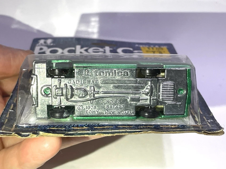 ⭐️😀⭐️Vintage TOMICA Diecast Car CADILLAC AMBULANCIA - HECHO A MEDIDA METÁLICO Verde Foto 4 de 4