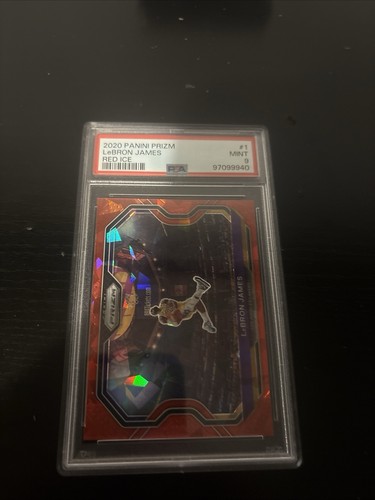 2020-21 Panini Prizm LeBron James Red Ice PSA Mint 9 #1