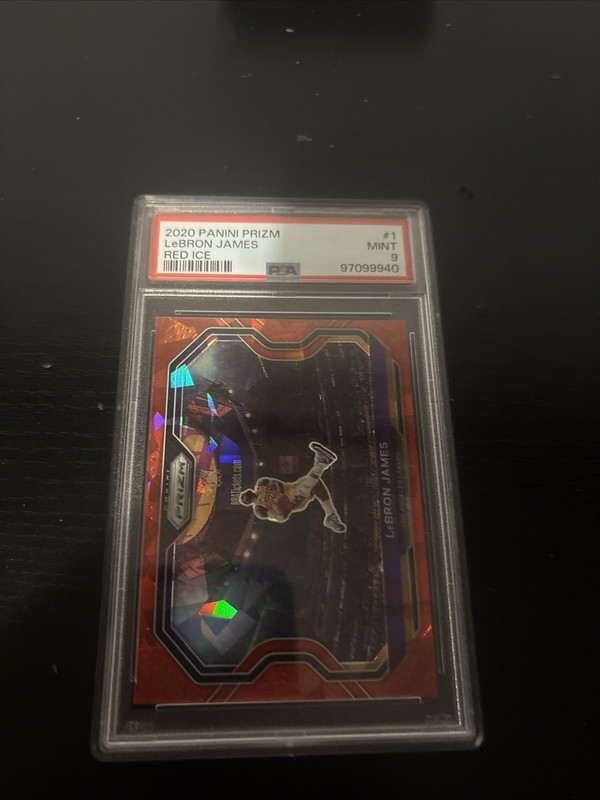 2020-21 Panini Prizm LeBron James Red Ice PSA Mint 9 #1