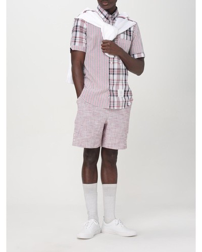 Thom Browne Short Sleeve Button Up Shirt Men Red - Picture 2 of 6