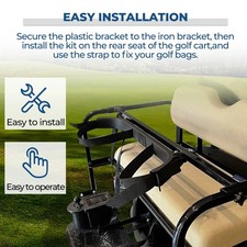 Universal Golf Cart Bag Holder Bracket Attachment Seat For EZGO Club Car Yamaha