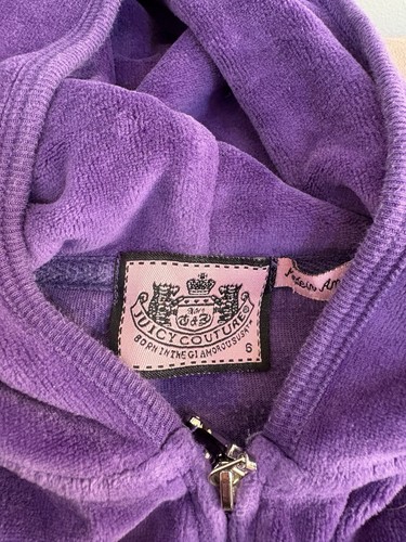 Juicy Couture Girls Purple Track Suit 6X Velour Long Sleeve Pant Hooded EUC - Picture 3 of 9