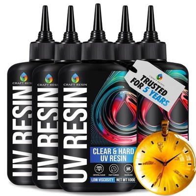 CRAFT RESIN 500g UV Harz Klar, Harte Variante, Niedrige Viskosität