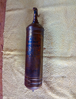 Antique Brass Fire Extinguisher Empty