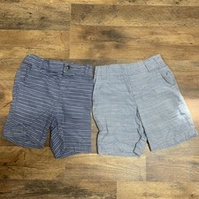 Boys Striped Blue and Gray Shorts